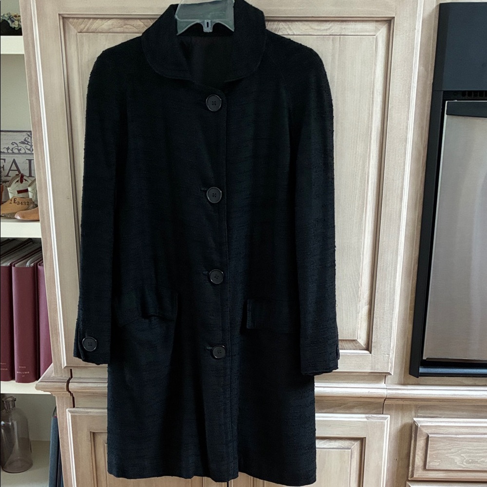 Elegant Black vintage Women's Coat water repellent